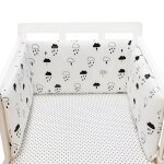 Clôture de berceau en coton doux et respectueux de la peau, une pièce de 200x30cm, protection de lit ... Clôture de berceau en coton doux et respectueux de la peau, une pièce de 200x30cm, protection de lit ...