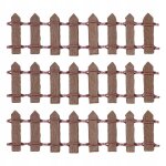 Clôture de jardin pour maison de poupée 3 pièces, marron Clôture de jardin pour maison de poupée 3 pièces, marron