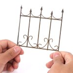 Clture de porte rustique en etain rouill pour maison de poupe, accessoires de dcoration artisanale ...