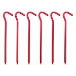 Clous de tente 18cm, 6 pi�ces, piquets en aluminium, point de question, clous de fixation au sol, equipement ...