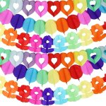 Cmjaagur - 7 guirlandes multicolores en papier décoratives pour anniversaire, guirlande d'anniversaire, ... Cmjaagur - 7 guirlandes multicolores en papier décoratives pour anniversaire, guirlande d'anniversaire, ...