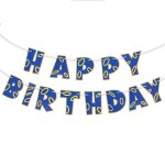 Cmjaagur - bannière joyeux anniversaire jeu vidéo, motif dessin animé bleu avec anneau doré décorations ... Cmjaagur - bannière joyeux anniversaire jeu vidéo, motif dessin animé bleu avec anneau doré décorations ...