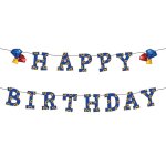 Cmjaagur - bannire joyeux anniversaire sur thme jeu vido, dcorations de fte d'anniversaire bleu ...