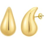 Cmjaagur - boucles d'oreilles créoles epaisses en or pour femme, légères en forme de goutte d'eau, créoles ... Cmjaagur - boucles d'oreilles créoles epaisses en or pour femme, légères en forme de goutte d'eau, créoles ...