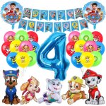 Cmjaagur - deco ballon anniversaire 4 an garon, 30 pices ballon 4 ans, 4 anniversaire garon, chien ...