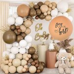 Cmjaagur - dcoration gender reveal neutre - deco gender reveal party beige et marron bohme ballon gender ...