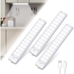 Cmjaagur - lampe detecteur de mouvement interieur, rechargeable par usb, eclairage d'armoire a capteur ...