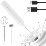 Cmws - mousseur electrique pour lait, rechargeable, portable, avec 3 niveaux de vitesse, fouet rglable, ...