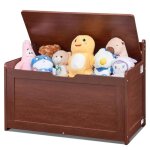 Coffre a jouets en bois - vevor - 830 x 455 x 609 mm - grand banc de rangement pour enfants - pour salle ...