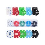 Coffret de 100 jetons de poker avec bo�te de rangement pour jeux et soir�es.