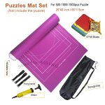 Coffret 1500 vin rouge - polymres de puzzle en rouleau feutre, couverture portable, sac de rangement ...