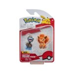 Coffret 2 figurines pour pokemon solochi et goupix - figurine de combat - pour pokemon brune et bleu ...