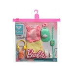 Coffret 2 habit barbie : jupe jaune et top rose + casquette et accessoires - tenue et - vtement poupe ...