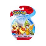 Coffret 3 pokemon pyroli embrylex pikachu - figurine de combat - pokemon vert jaune orange - jouet garcon ...