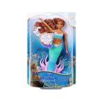 Coffret ariel la petite sirene qui chante - poupee mannequin 30 cm - set poupe princesse et 1 carte ...
