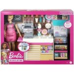 Coffret barbie la caf�t�ria + 20 accessoires + 1 poup�e - poup�e mannequin - m�tier restaurant - set ...
