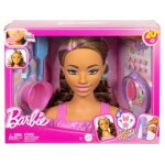 Coffret barbie color reveal - tete a coiffer chevelure brune avec meches + 20 accessoires de coiffure ...