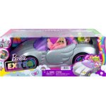 Coffret barbie grande voiture dcapotable grise avec pailletts + 3 accessoires - set vhicul poupes ...