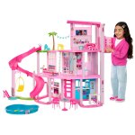 Coffret barbie maison de r�ve - maison de poup�e 3 niveaux, piscine et toboggan