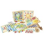 Coffret jeux de societe 150 regles - malette multi jeux classiques, traditionnels - pions en bois - pour ...
