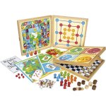Coffret jeux de socits petits chevaux l'oie dames et pleins d'autres - 80 rgles - 4 plateaux de jeu ...