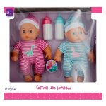 Le coffret des jumeaux - 2 jumeaux avec leur biberon de lait Le coffret des jumeaux - 2 jumeaux avec leur biberon de lait