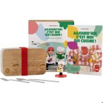 Coffret livre et figurine pour conteuse � histoires : aujourd'hui c'est moi qui cuisine