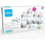 Coffret - mam - mon 1er mam - 4 biberons easy start - 1 sucette - 1 boite doseuse