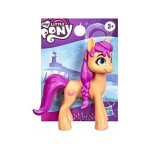 Coffret my little pony - poney orange sunny starscout 8 cm - set petit poney + carte tigre