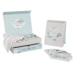 Coffret naissance avec lange, cartes etapes et album photos bleu Coffret naissance avec lange, cartes etapes et album photos bleu
