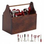 Coffret a outils en bois pour maison de poupee