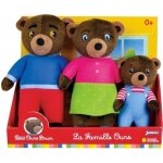 Coffret peluche - petit ours brun - jemini - famille : maman ours, papa ours et petit ours brun