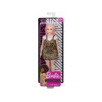 Coffret poupee barbie fashionistas barbie longs cheveux roses et robe leopard avec haut blanc - poupee ...