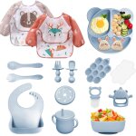Coffret repas bebe 9 pièces, vaisselle antiderapant pour bébé set silicone avec ventouse assiette bol ... Coffret repas bebe 9 pièces, vaisselle antiderapant pour bébé set silicone avec ventouse assiette bol ...