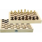 Coffret rversible pions de dames et pices d'checs en bois - l'arbre a jouer - jeu de socit - age ...