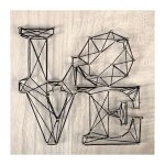 Coffret string art tableau love art filaire 22 x 22 cm