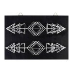 Coffret string art tableau noir fleches deco art filaire 30 x 22 cm