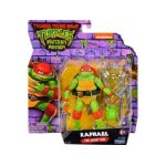 Coffret tortues ninja : raphael + accessoires - figurine 12 cm - turtle - set personnage tmnt + 1 carte ...