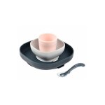 Coffret vaisselle 4 pices en silicone night blue - beaba