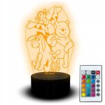 Coffret de veilleuses led winnie l'ourson et porcinet pour enfants