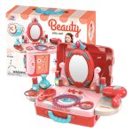 Coiffeuse avec miroir pour enfants, ensemble de maquillage pour filles, avec accessoires de beaut