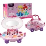 Coiffeuse de simulation princesse pour filles, jouet de maquillage, cosmtiques, spectacle de fte, coffret ...