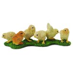 Collecta farm life chicks on grass miniature toy figure - authentic hand painted model