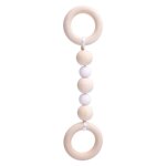 Collier d'allaitement en silicone pour bb, marbr, chane a mcher de qualit alimentaire, perle en ...