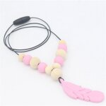 Collier de dentition en silicone de qualit alimentaire pour bb, jouet a mcher, perles, cadeau de ...