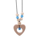Collier de dentition en silicone sans bpa, avec pendentif en plume, nourriture, anneau de dentition, ...