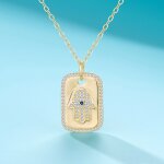 Collier de tarot en argent 925 avec zirconium