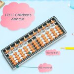 Colonne de perles boulier soroban a 17 / 11 chiffres, outils d'apprentissage pour enfants, maths, affaires, ...