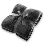 Diff�rents coloris et dimensions - plaid en microfibre - couverture en microfibre de flanelle (noir, ...