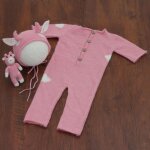 Combinaison en coton tricoté pour bébé, pull de vache, combishort pour séance photo, costume d'halloween, ... Combinaison en coton tricoté pour bébé, pull de vache, combishort pour séance photo, costume d'halloween, ...
